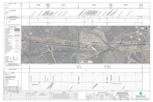 1657-PL-DG-70197-023, STA. 1166+00 TO STA. 1219+00, MP 22.08, MP 23, MP 23.09, E HIGHWAY), (UNNAMED CREEK), 36-inch PIPELINE, CHAMBERS COUNTY, ALABAMA
