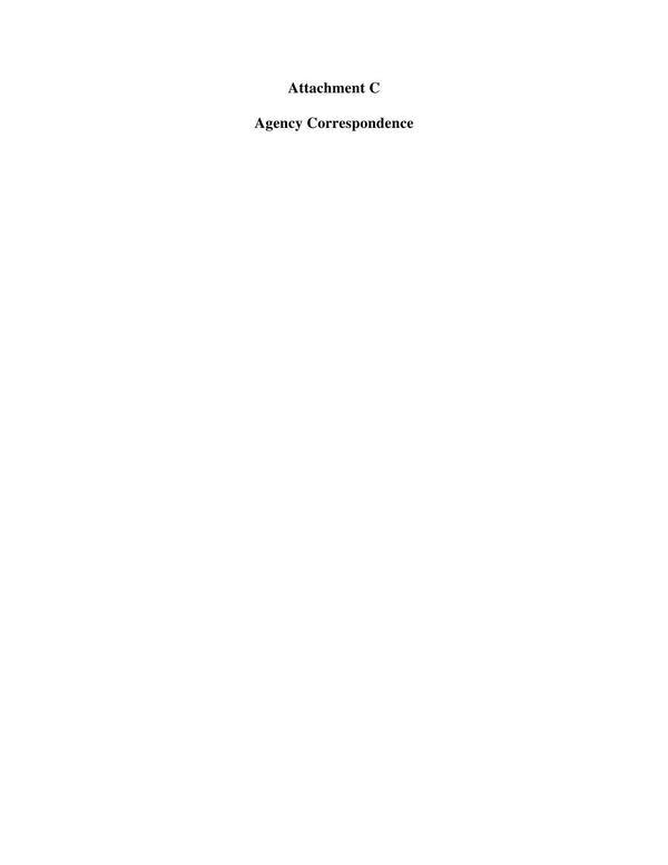 Attachment C: Agency Correspondence