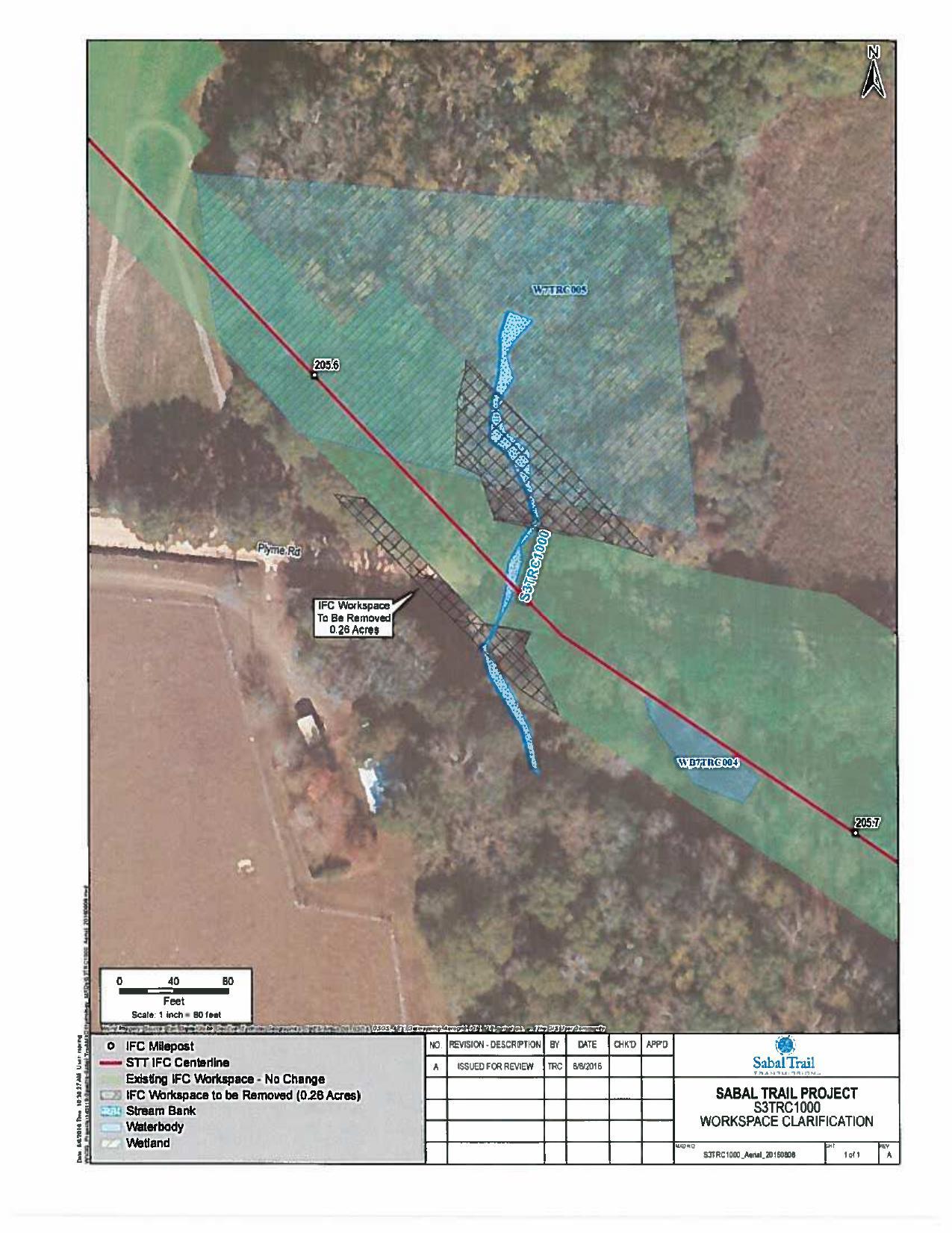 S3TRC1000, Existing IFC Workspace - No Change, IFC Workspace to be Removed (0.26 Acres), WORKSPACE CLARIFICATION, Colquitt County, GA