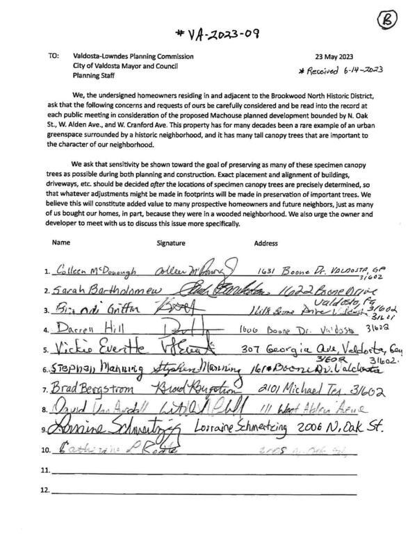 Petition of concerns about Brookwood North District (2 of 2)