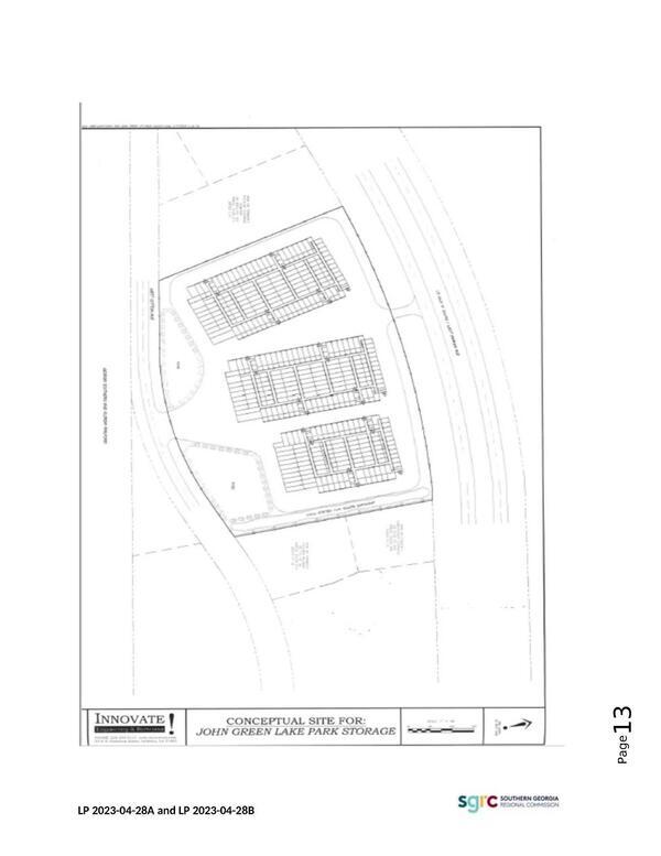 Conceptual Site Plan for John Green Lake Park Storage