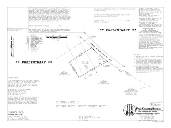 SURVEY FOR: WAYNE HESTER