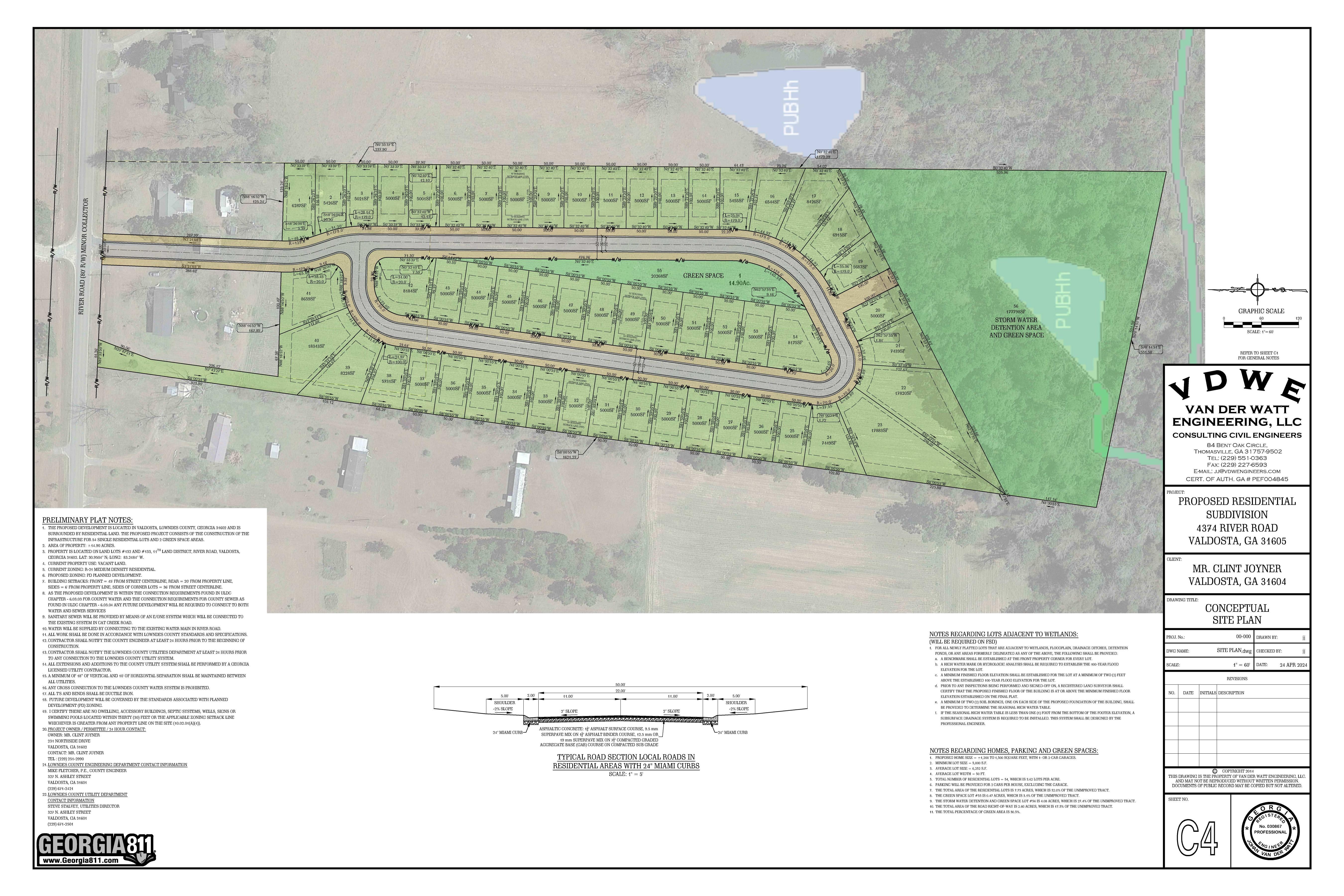 Conceptual Site Plan for Mr. Clint Joyner