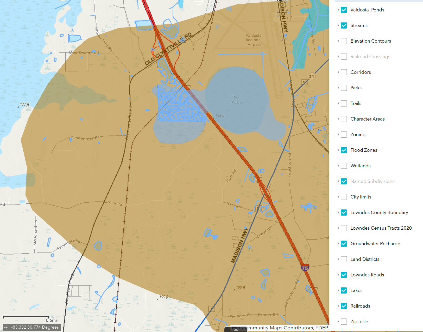 Map: Aquifer Recharge Zone, VALORGIS.com