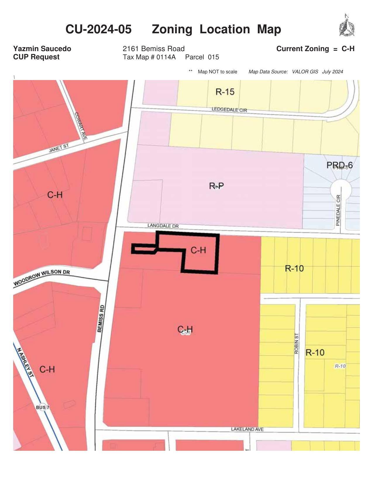 Zoning Location Map