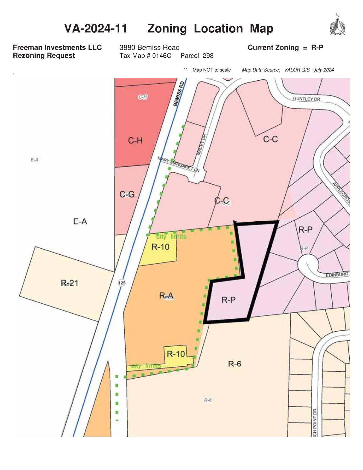 Zoning Location Map