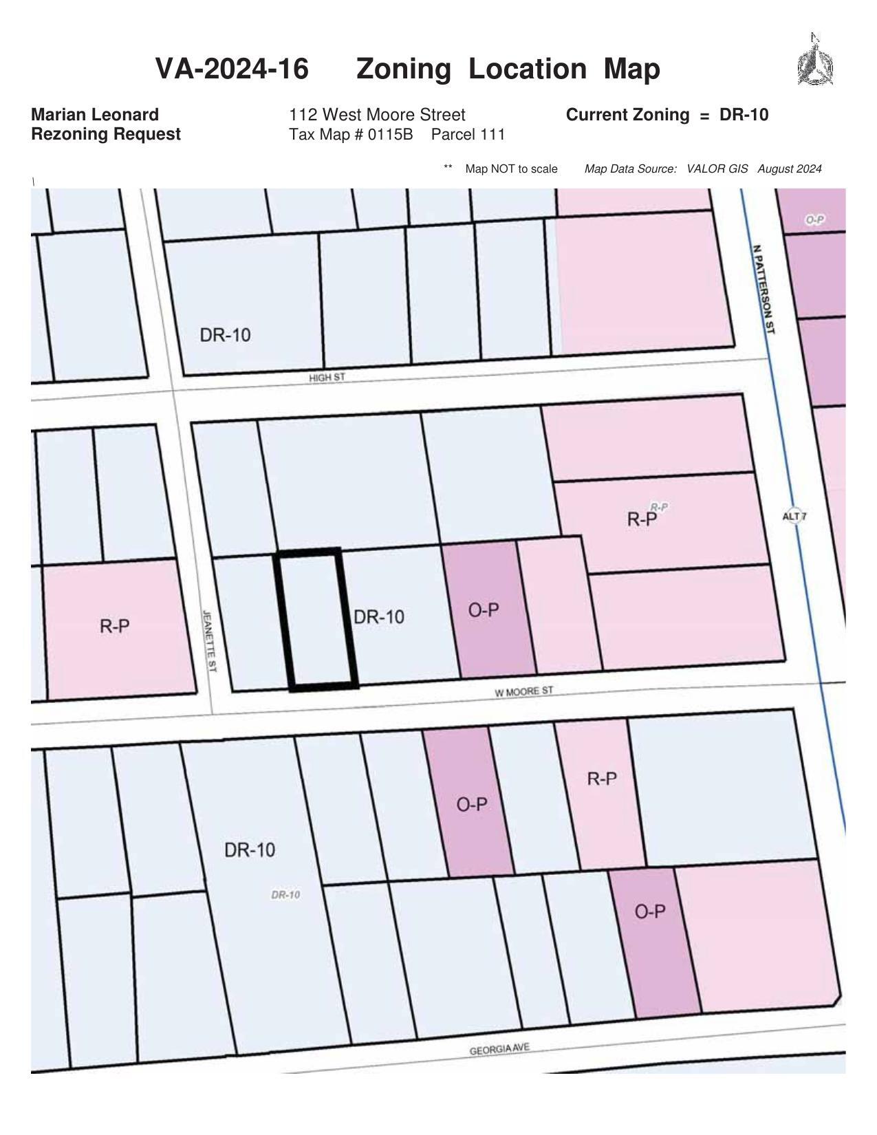 VA-2024-16 Zoning Location Map