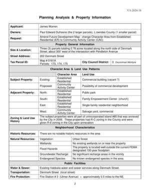 [Planning Analysis & Property Information]