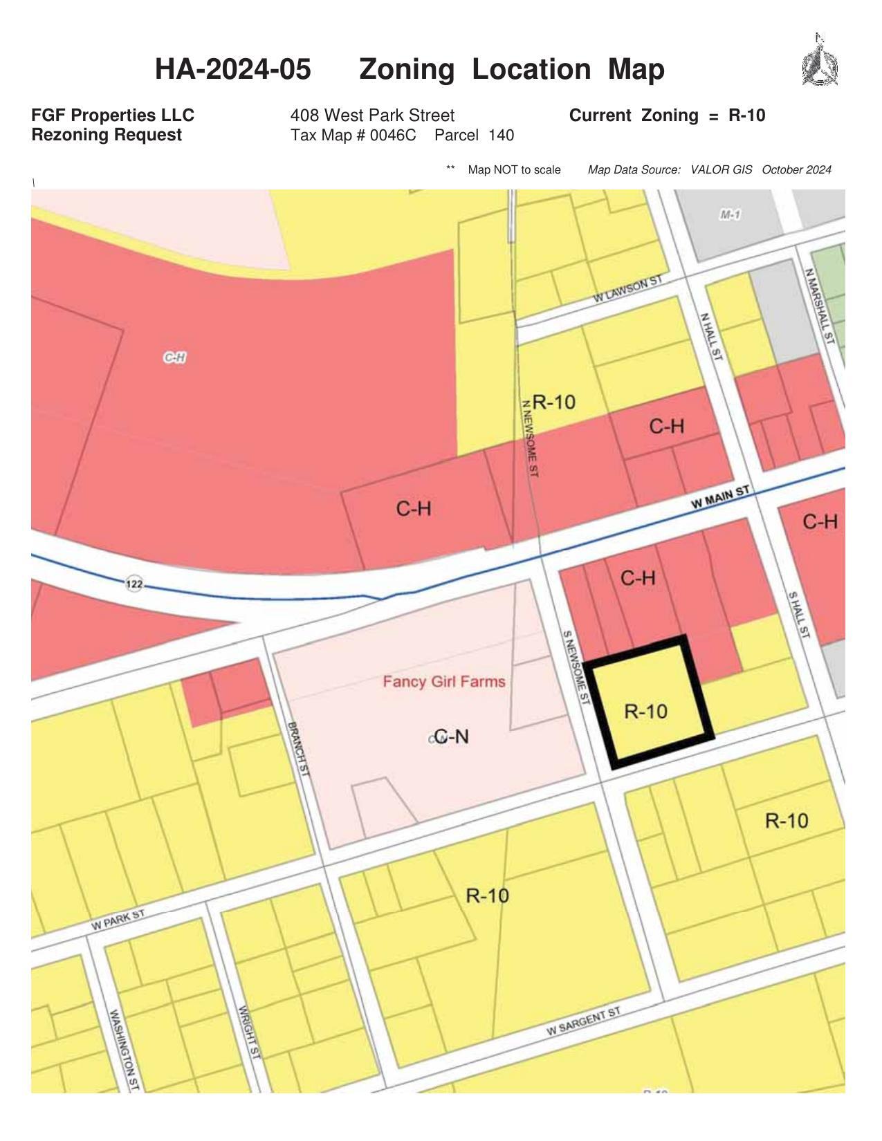 Zoning Location Map