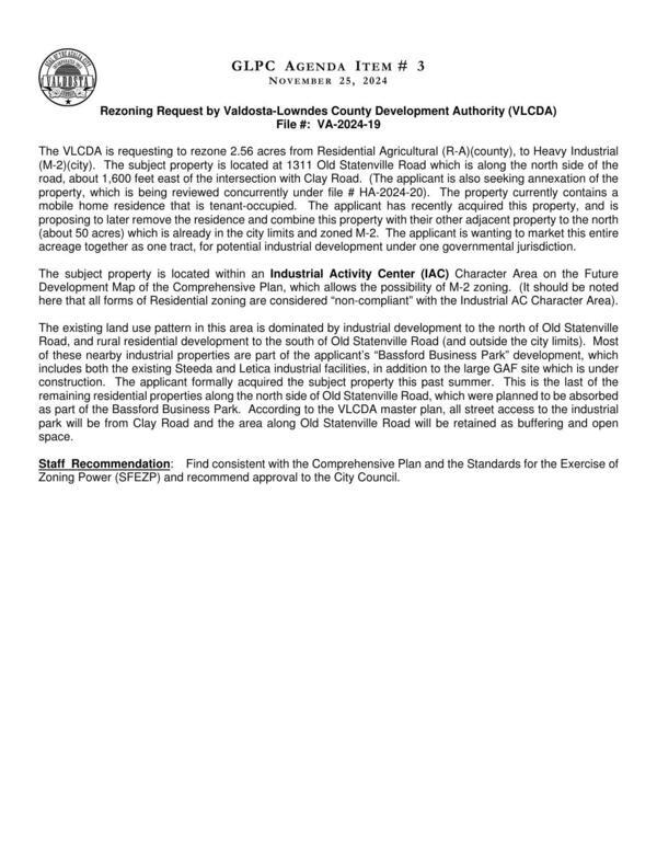 [to market this entire acreage together as one tract, for potential industrial development under one governmental jurisdiction.]