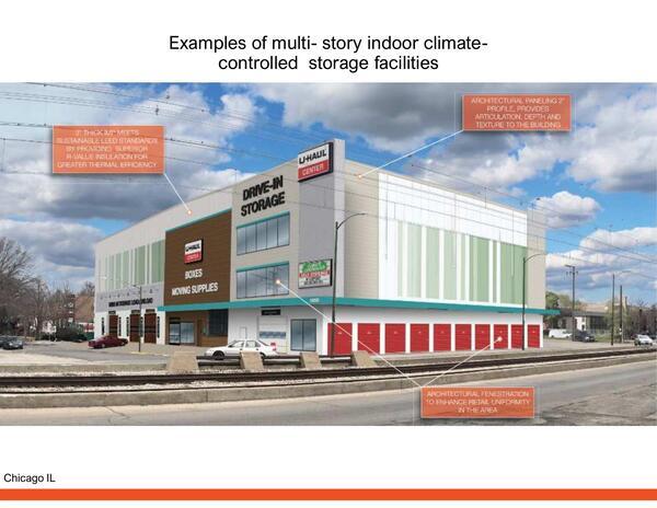 Examples of multi- story indoor climate-controlled storage facilities: Chicago, IL