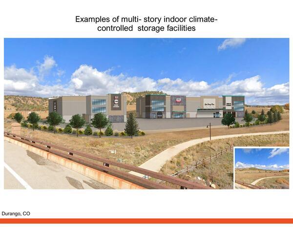 Examples of multi- story indoor climate-controlled storage facilities: Durango, CO