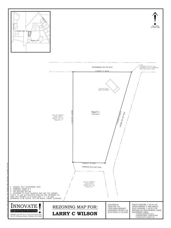 INNOVATE REZONING MAP FOR: LARRY C WILSON