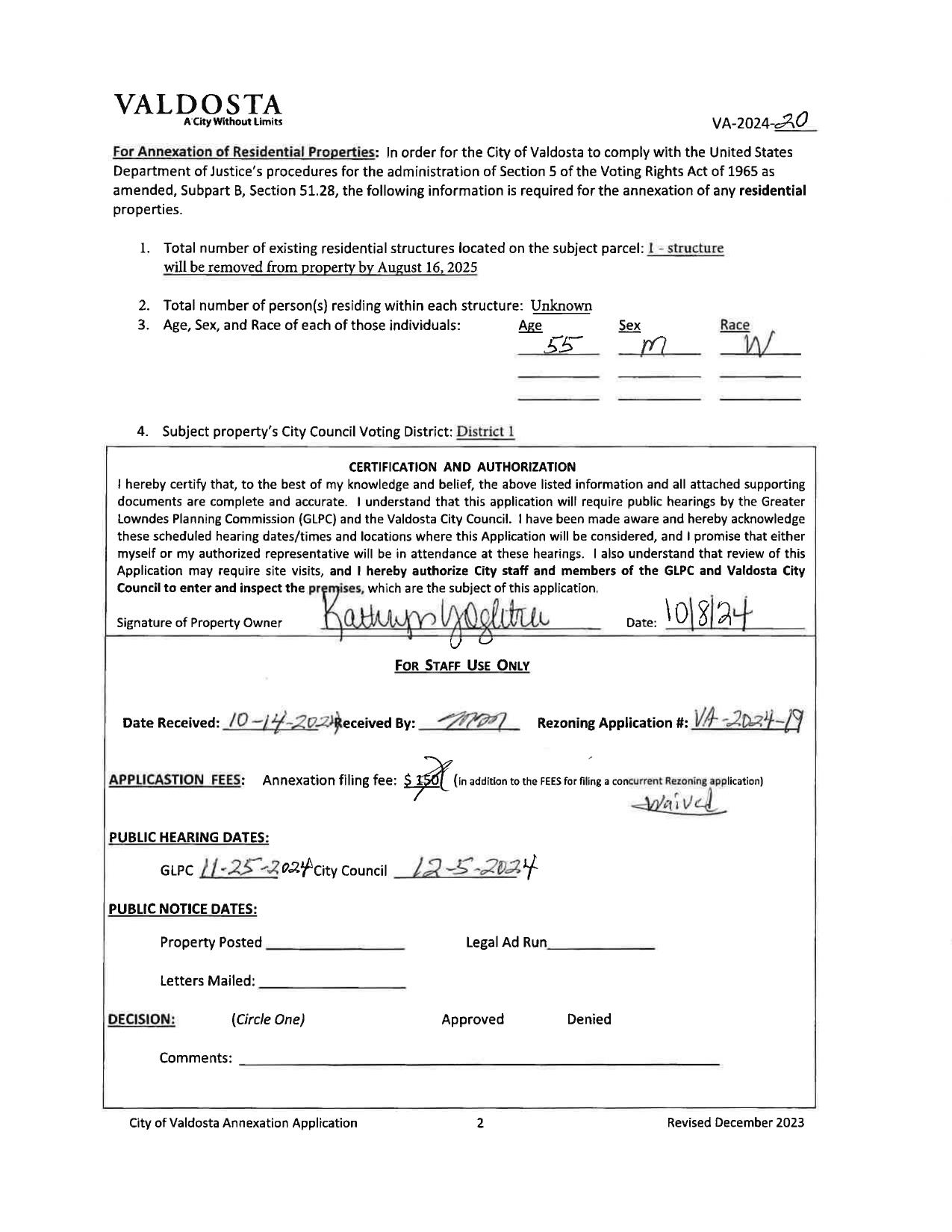 Agenda-Item-4-0005 For Annexation of Residential Properties: