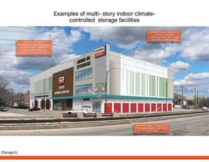 [Examples of multi- story indoor climate-controlled storage facilities: Chicago, IL]