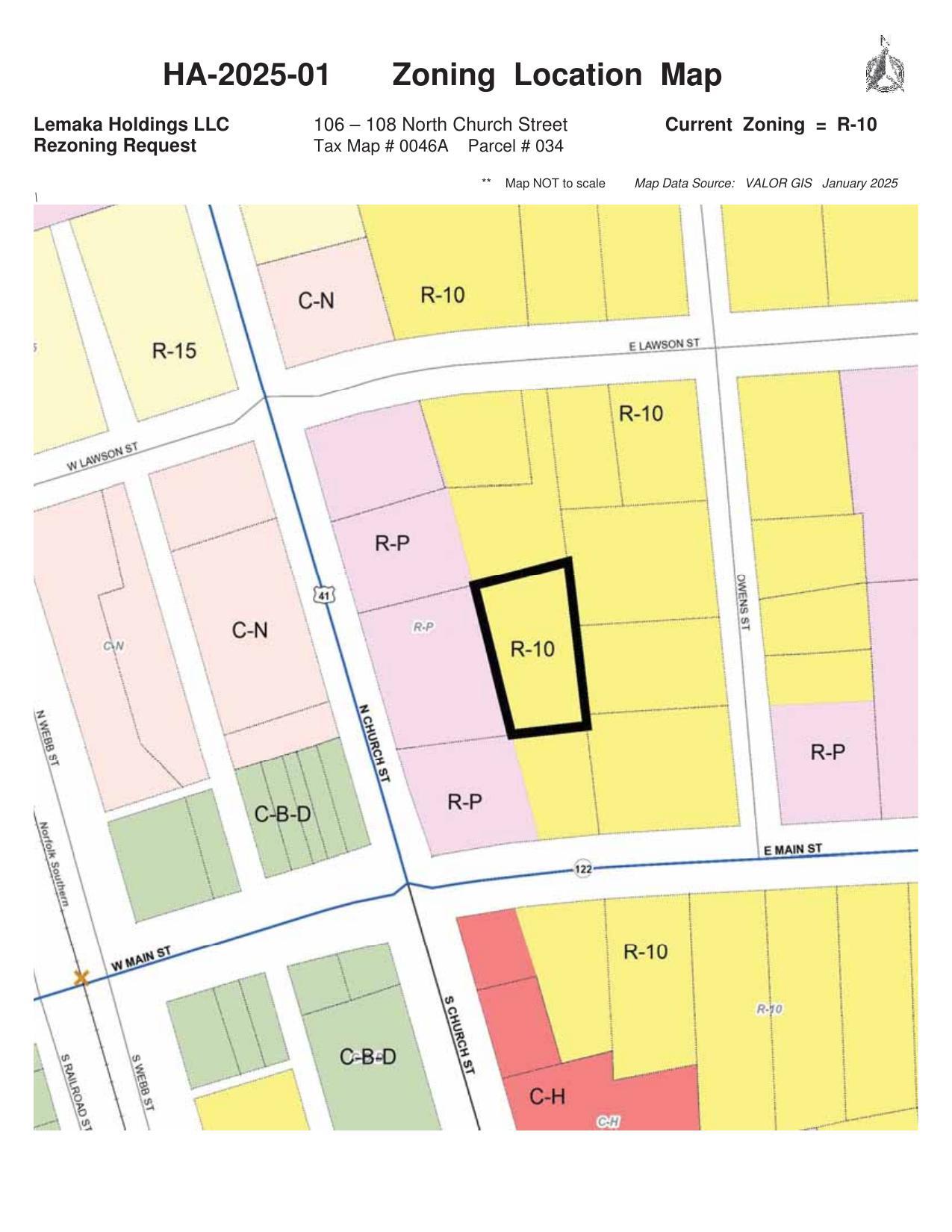 Zoning Location Map