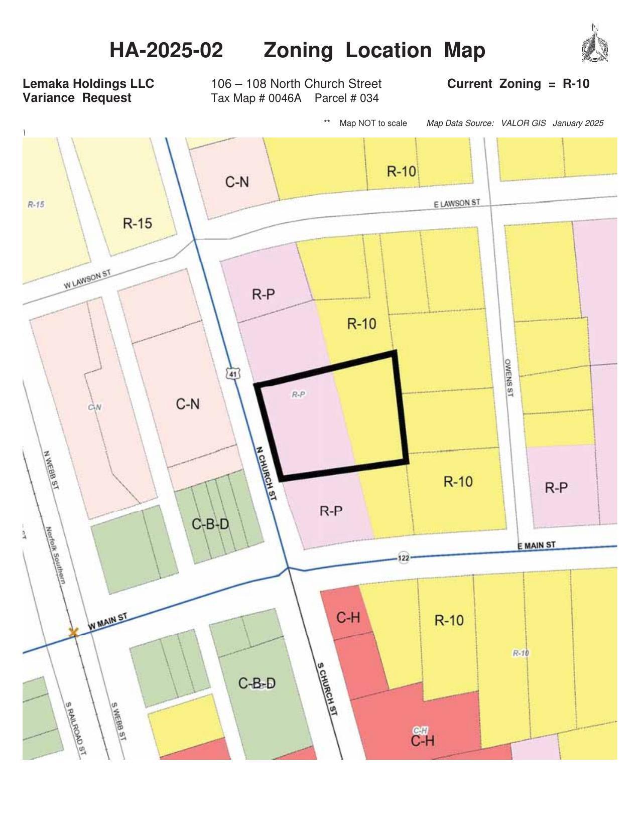 Zoning Location Map