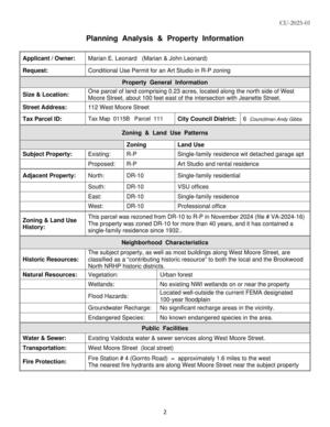 [Planning Analysis & Property Information]