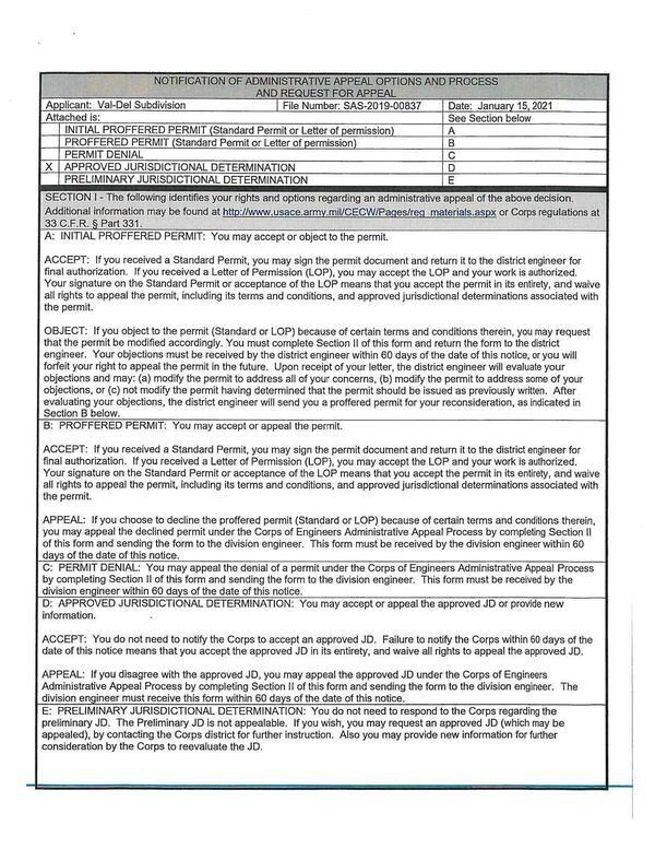 USACE appeal options and process