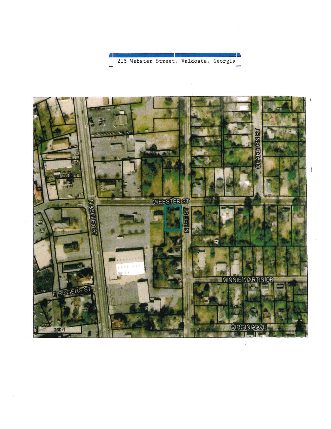 Aerial Map, 215 Webster Street, Valdosta, Georgia