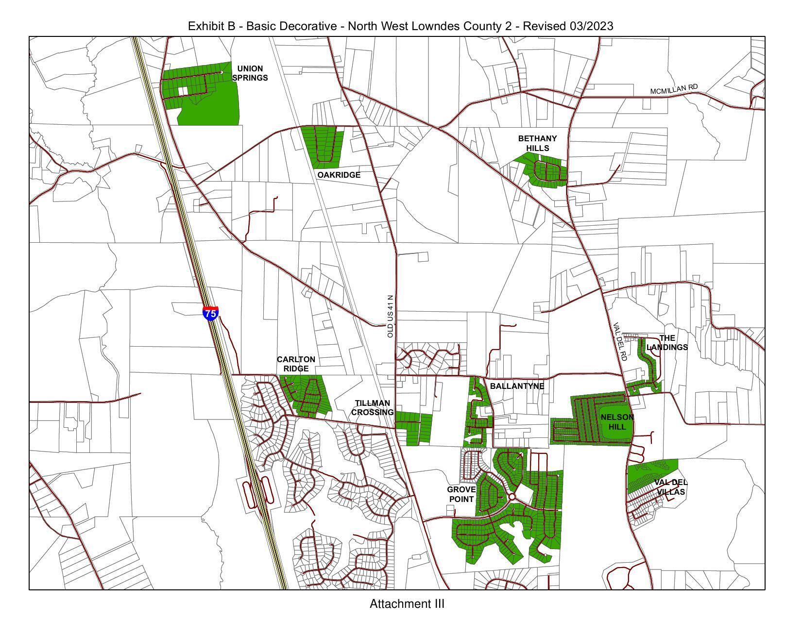 Exhibit B - Basic Decorative - North West Lowndes County 2 - Revised 03/2023