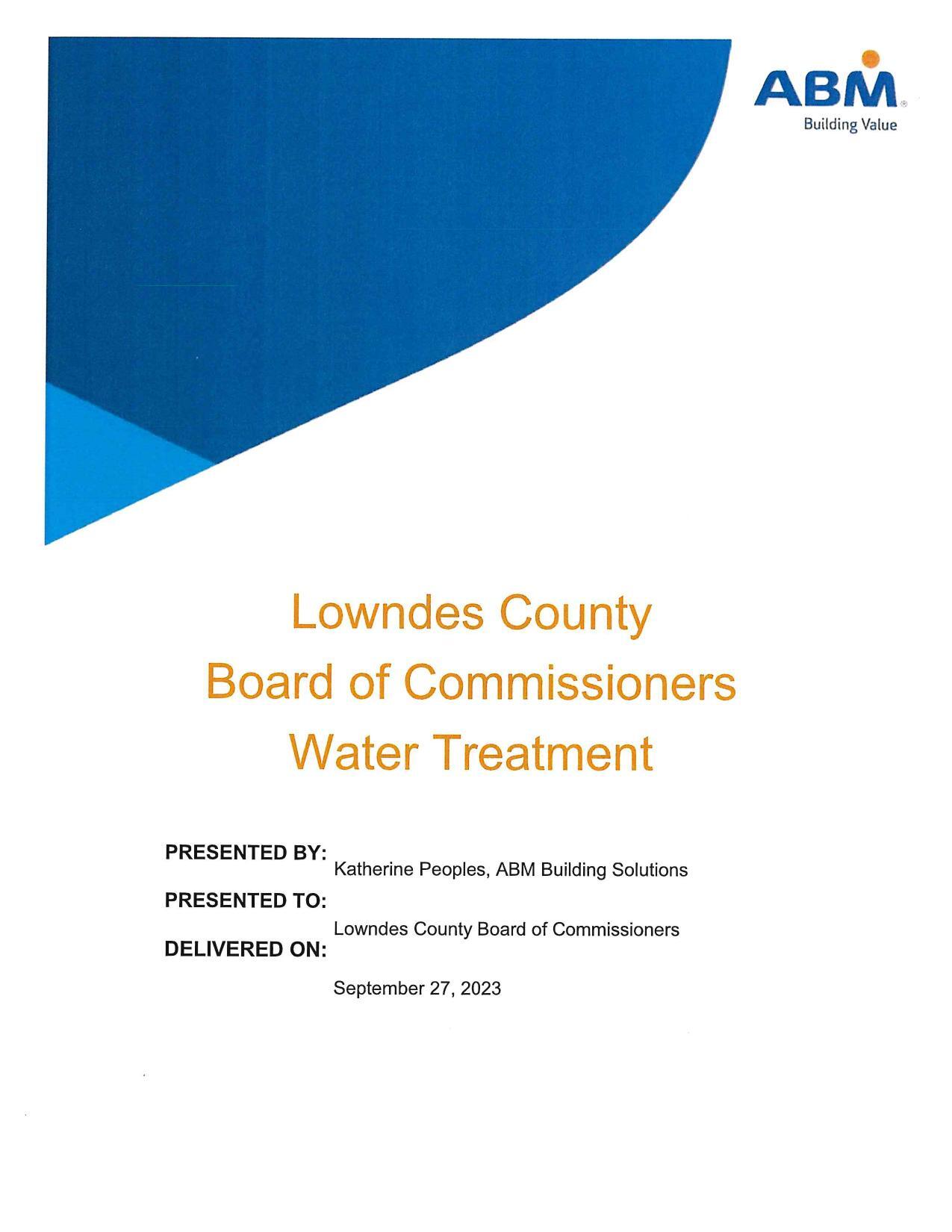 ABM Water Treatment Agreement