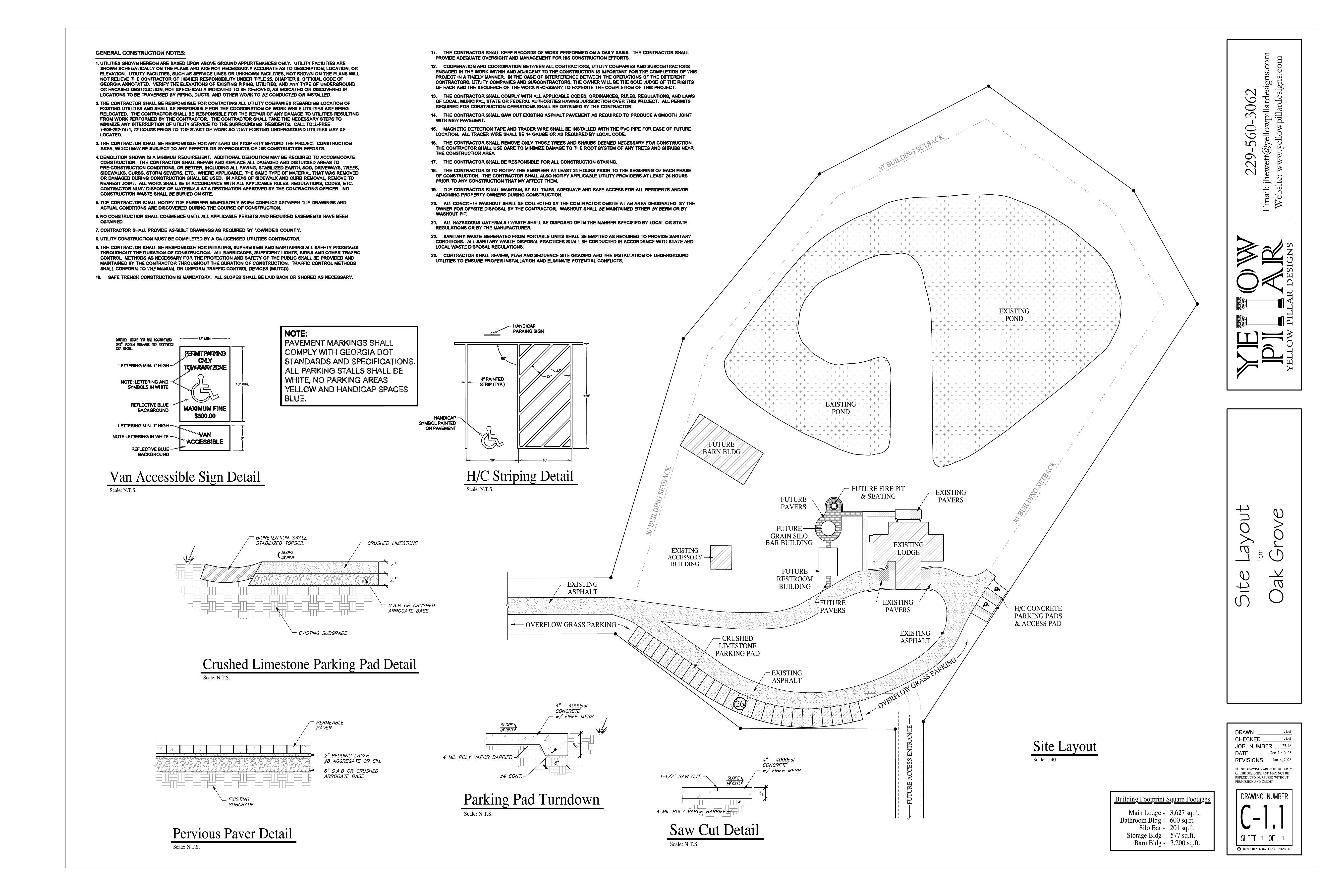 Site Layout for Oak Grove