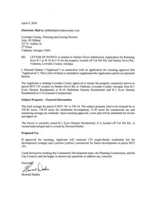 [Letter of Intent from Howard Dasher]