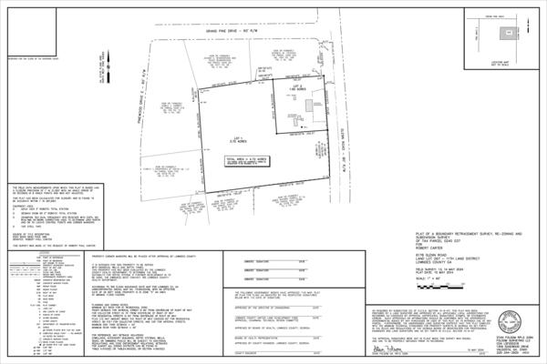 PLAT OF A BOUNDARY RETRACEMENT SURVEY, RE—ZONING AND SUBDIVISION SURVEY ... ROBERT PAUL CARTER.