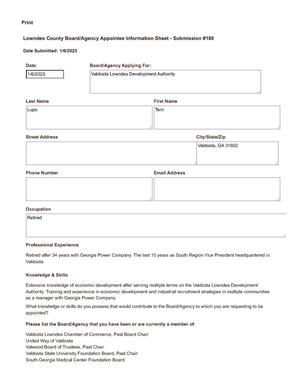 [Terri Lupo application]