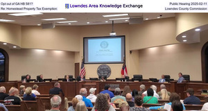 [Opt out of GA HB 581? Public Hearing 2025-02-11, Re: Homestead Property Tax Exemption, Lowndes County Commission]