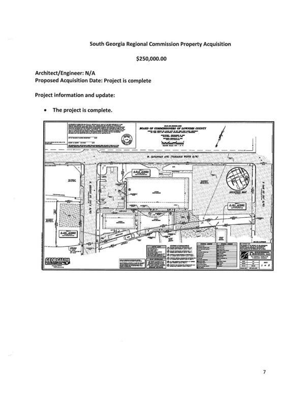 South Georgia Regional Commission Property Acquisition $250,000.00