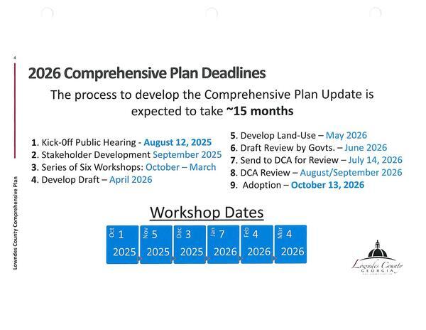 2026 Comprehensive Plan Deadlines