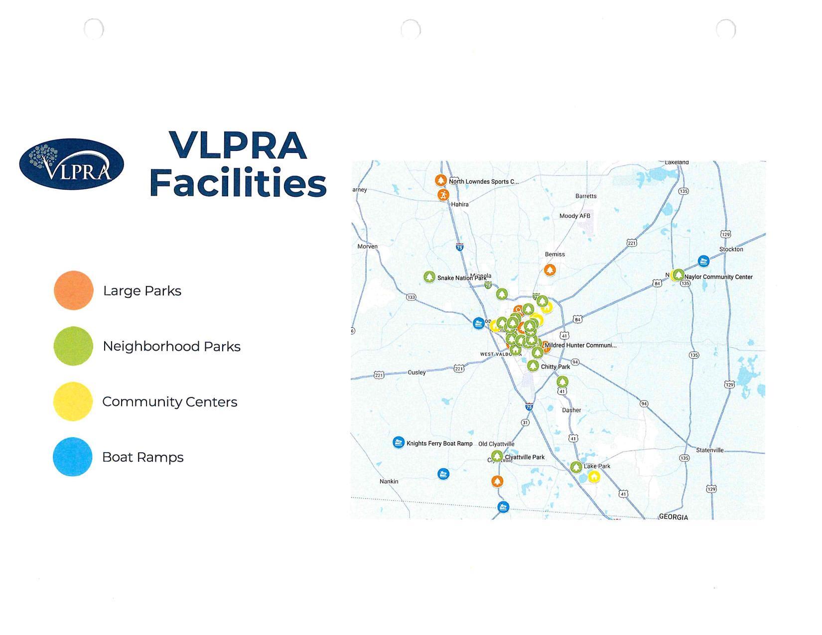 Map: VLPRA Facilities