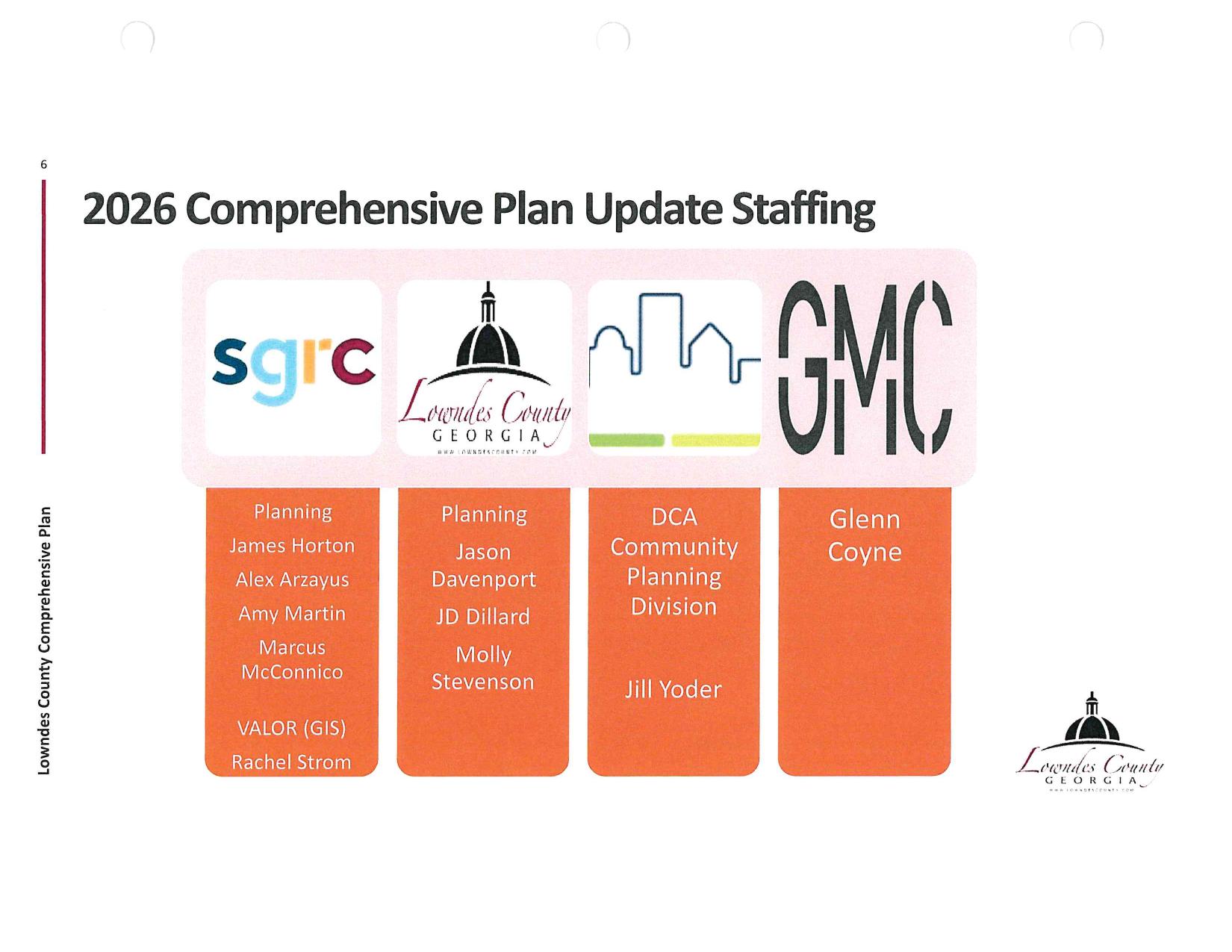 2026 Comprehensive Plan Update Staffing