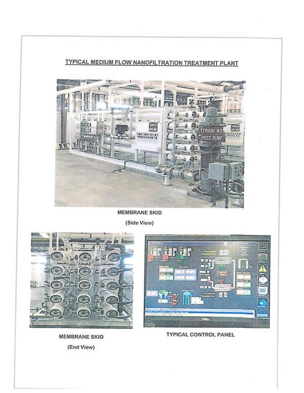 [Typical Medium Flow Nanofiltration Treatment Plant]