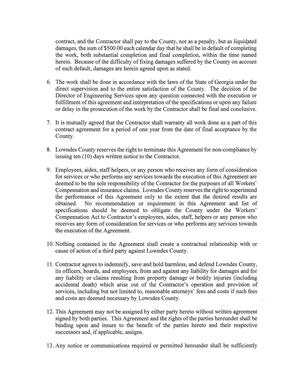 [issuing ten (10) days written notice to the Contractor.]