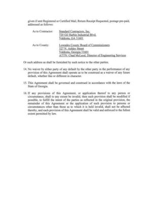 [Or such address as shall be furnished by such notice to the other parties.]