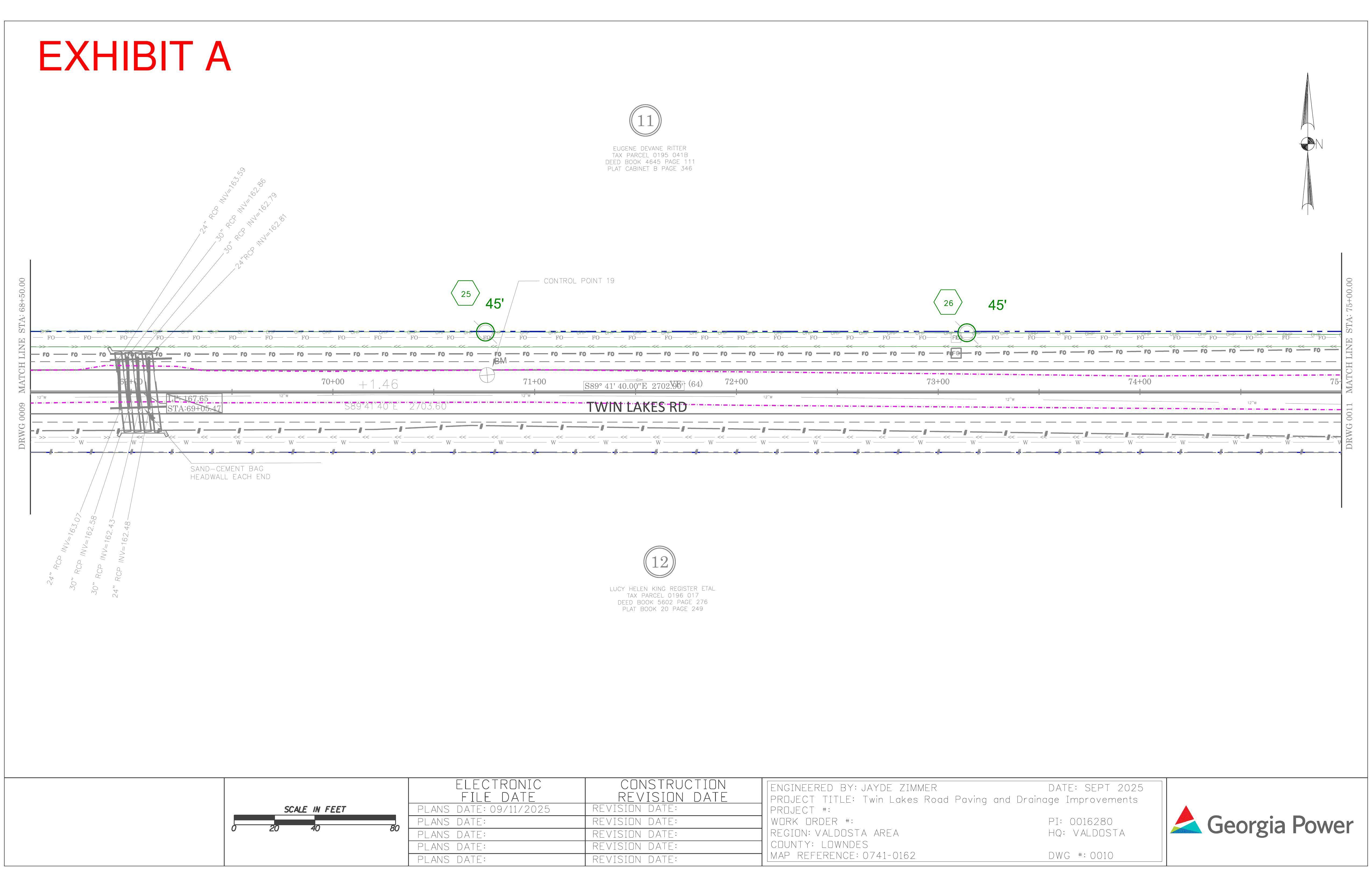 Map: Engineering for power line easement, Twin Lakes Road (10 of 14)