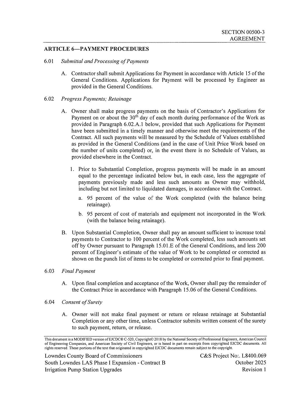 the number of units completed) or, in the event there is no Schedule of Values, as