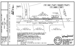 [Map: SURVEY Twin Lakes Road 60-foot right of way from Katrina P. Moore]