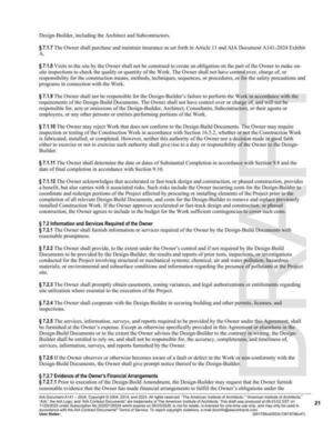 [§ 7.1.12 The Owner acknowledges that accelerated or fast-track design and construction, or phased construction, provides]