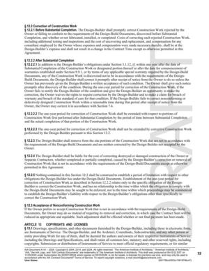 [Build Documents, the Design-Builder shall correct it promptly after receipt of notice from the Owner to do so unless the]