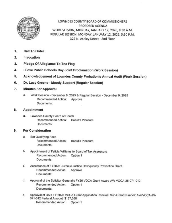 [Presentations, Appointment, For Consideration]