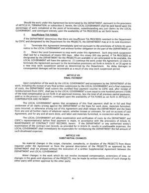 [notice to the LOCAL GOVERNMENT and without further obligation on the part of the DEPARTMENT: or]