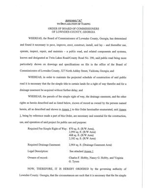 [NOW, THEREFORE, IT IS HEREBY ORDERED by the governing authority of]