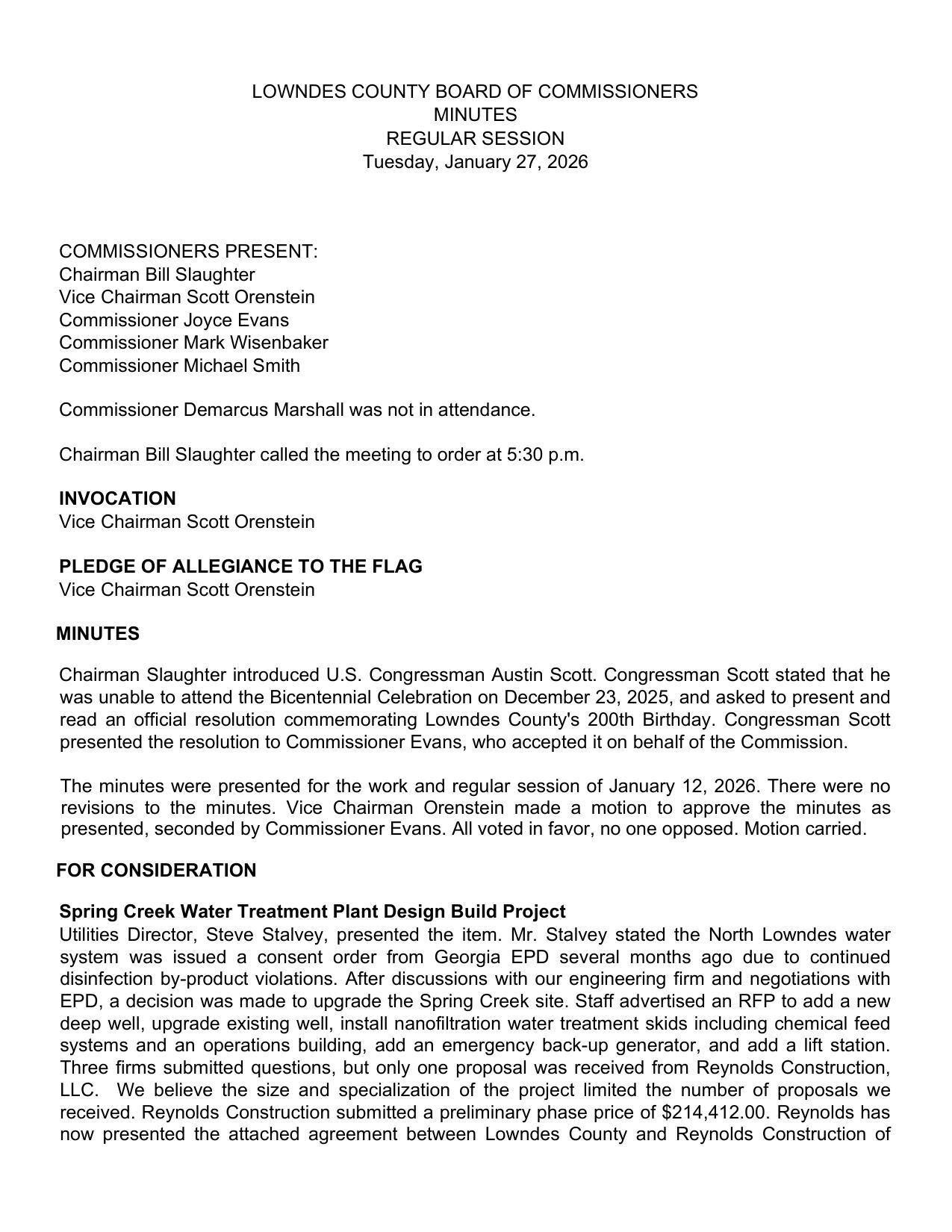 LLC. We believe the size and specialization of the project limited the number of proposals we