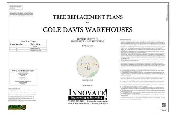 TREE REPLACEMENT PLANS for COLE DAVIS WAREHOUSES