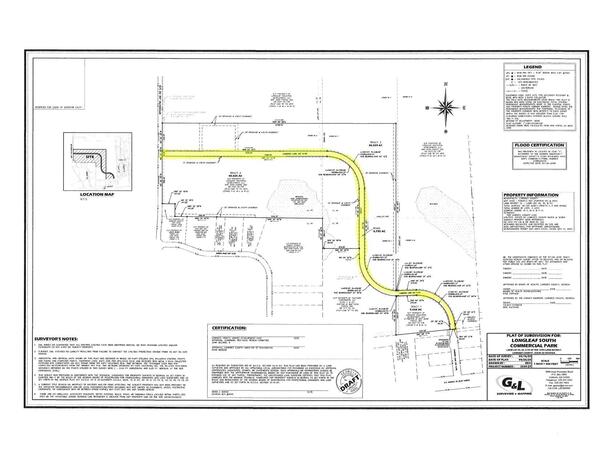 Plat of Subdivision for Longleaf South Commercial Park