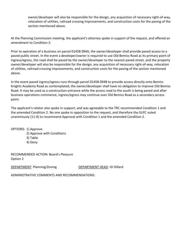 GLPC recommended approval unanimously with Condition 1 and the amended Condition 2.